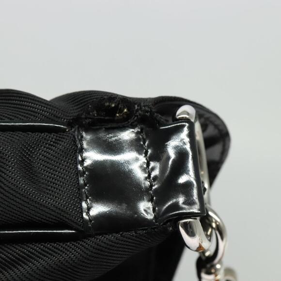 GUCCI Bamboo Hand Bag Nylon Black Silver 001 2404 001 2404 - Picture 14 of 16